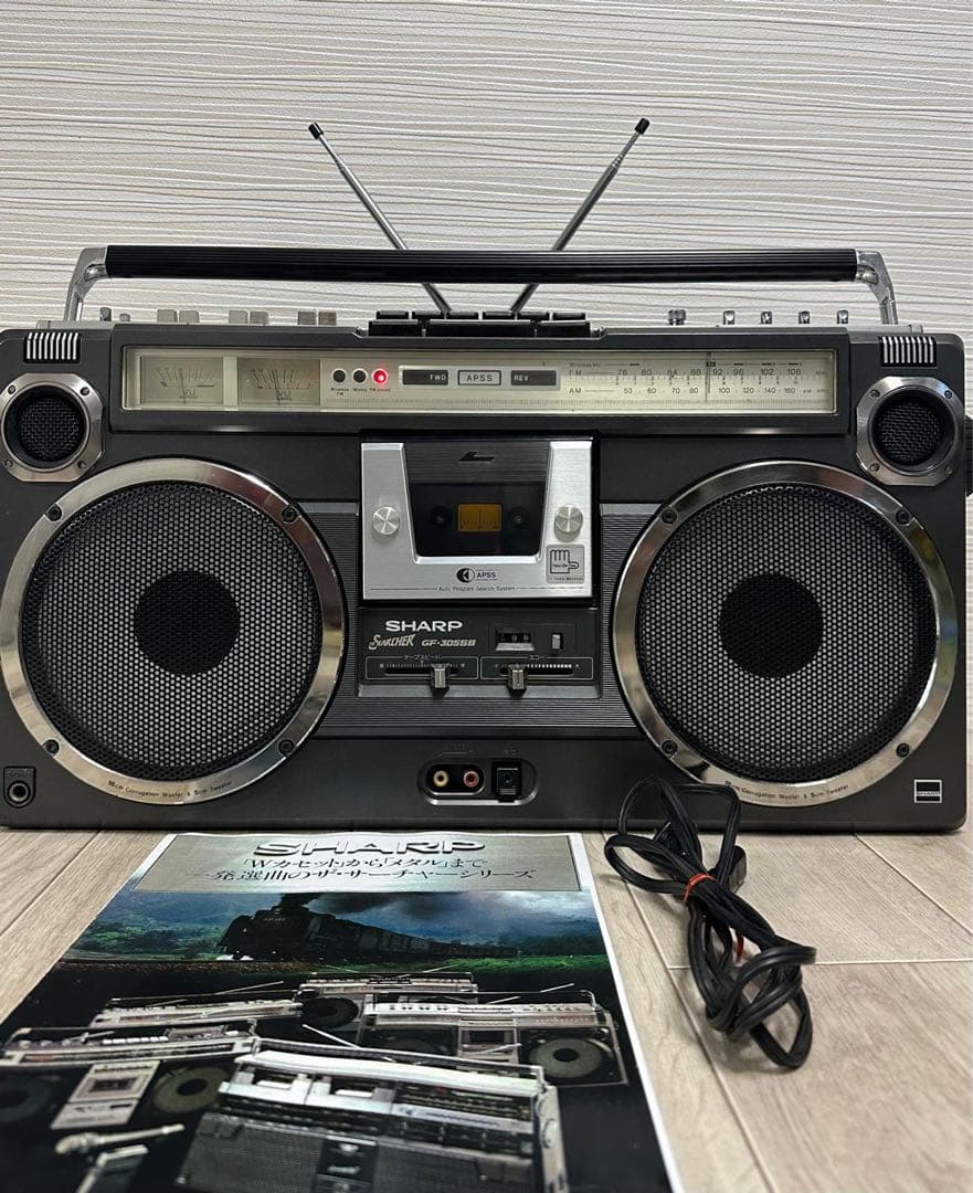 美品ラジカセ シャープ SHARP GF-305SBアンティーク レトロ ラジオ