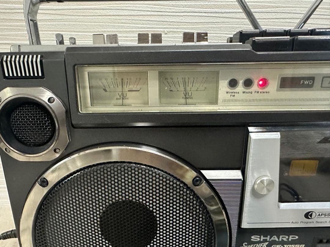 美品ラジカセ シャープ SHARP GF-305SBアンティーク レトロ ラジオ