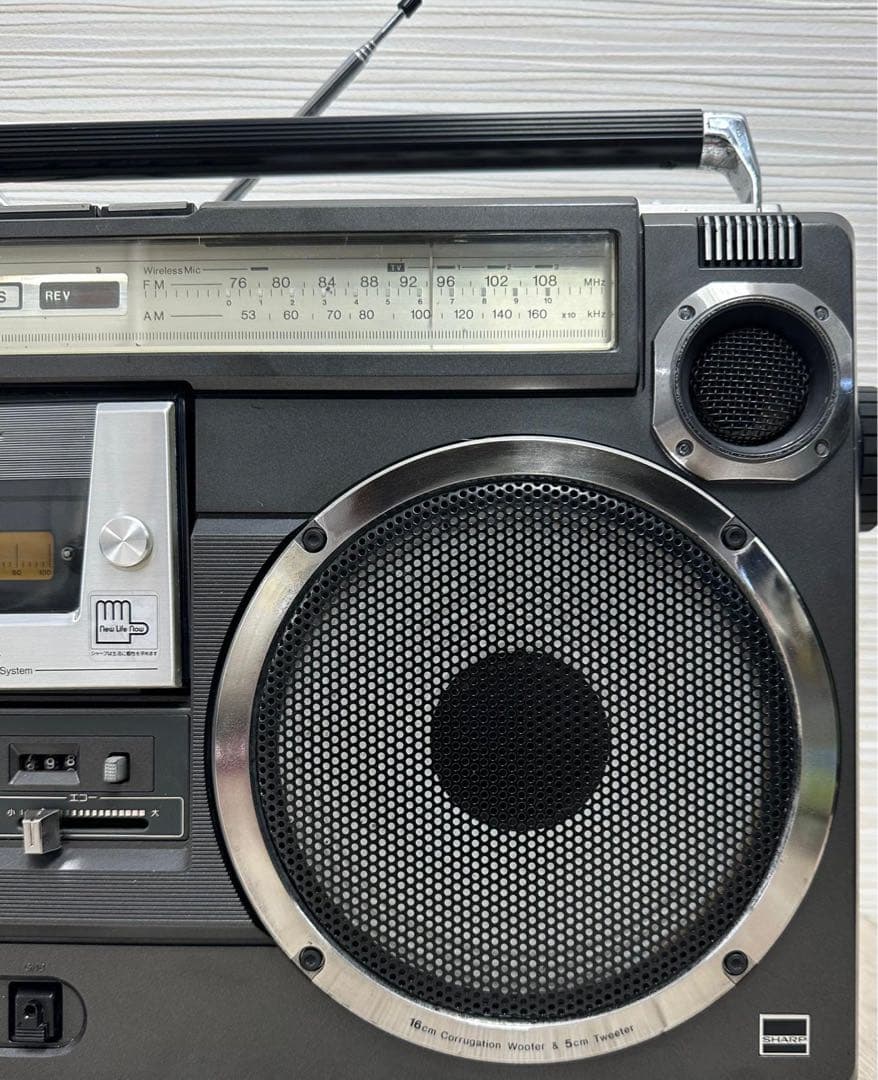 美品ラジカセ シャープ SHARP GF-305SBアンティーク レトロ ラジオ
