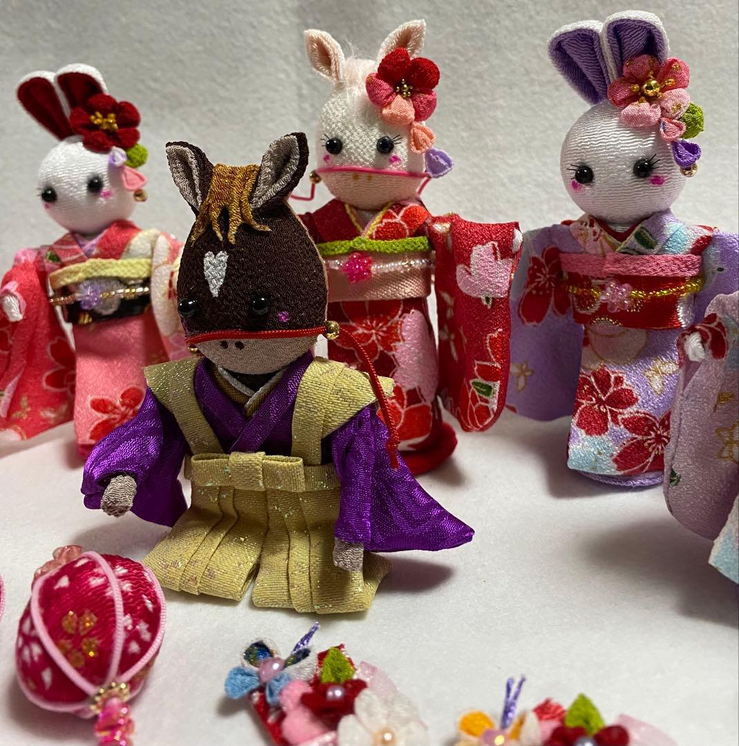 み*す様 ちりめん細工パーツ　正月飾りパーツ　No.687