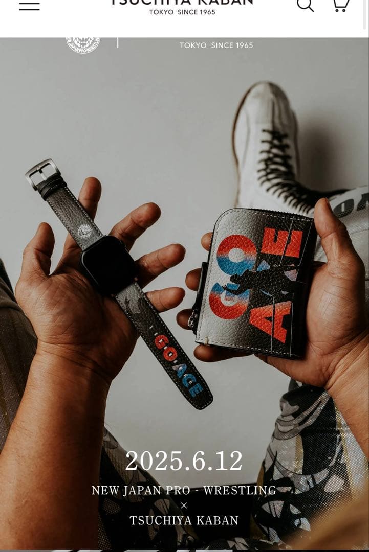 限定完売品　土屋鞄×棚橋弘　新日本プロレス　レザー財布