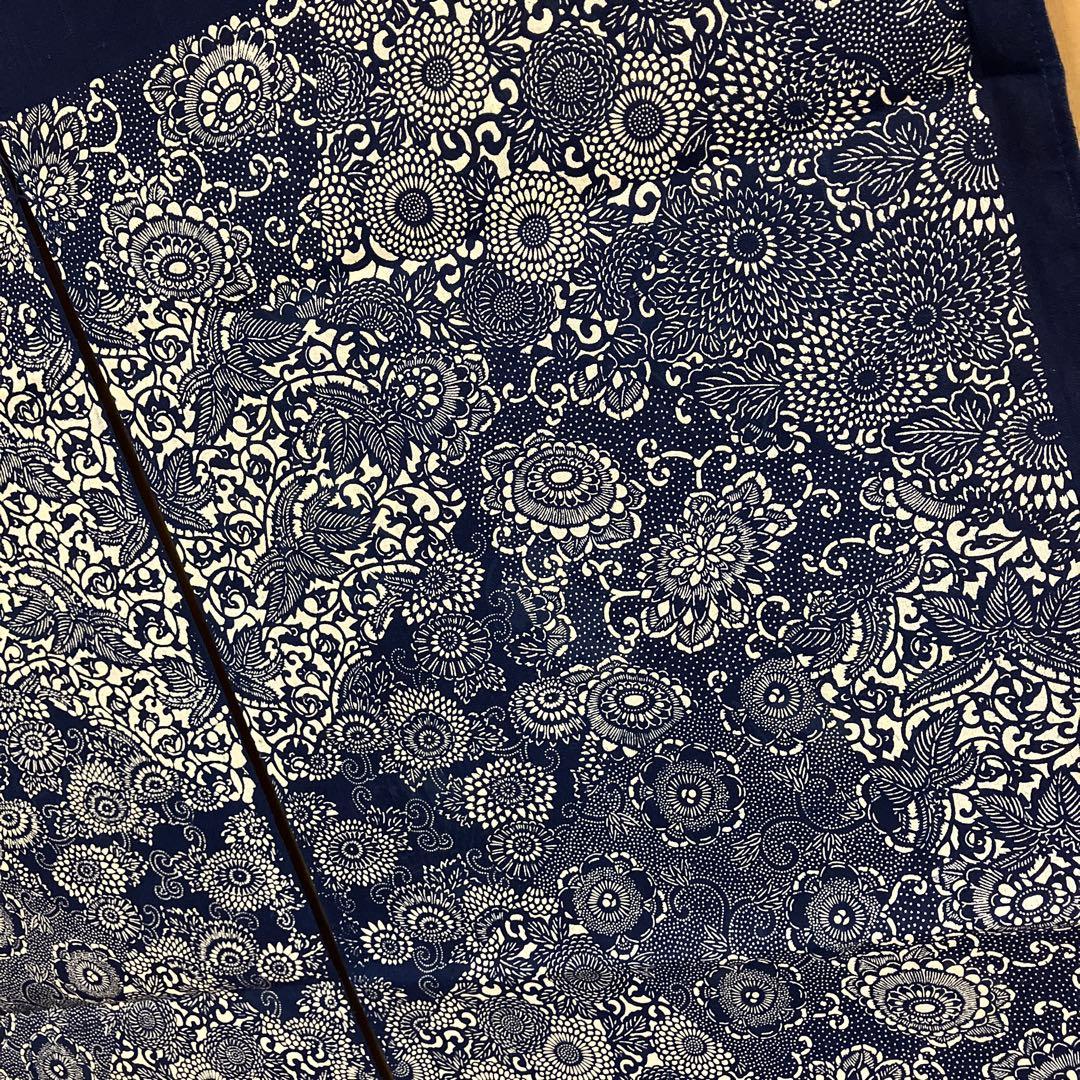 藍染 暖簾❣️本当に良い物をお探しの方❣️藍染工芸士『鈴木松男』作❣️長板藍染 ③-1