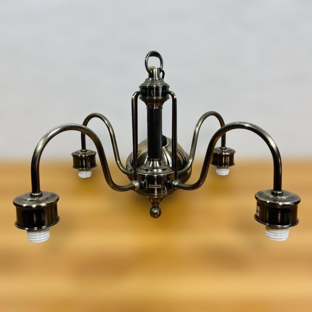 【ヴィンテージ】National シャンデリア LT17443 ガラスシェード