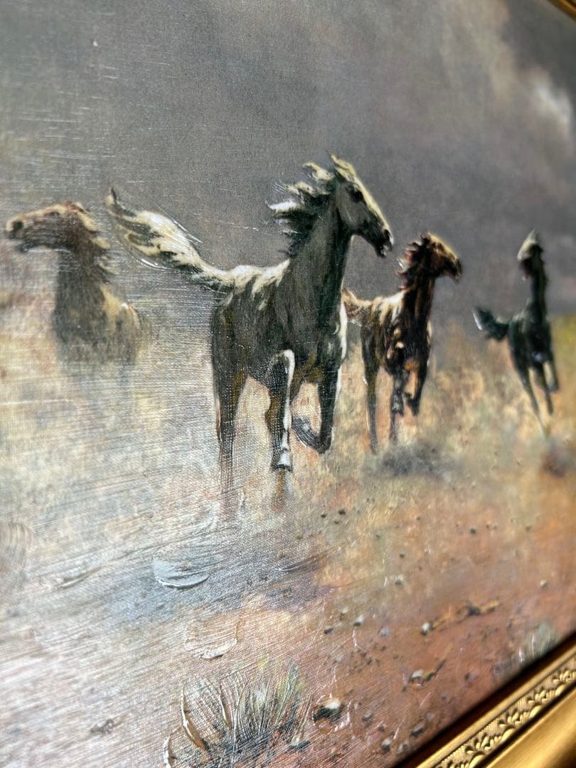 アルボー 荒野の群馬 4号 立体複製名画 美術品 レプリカ