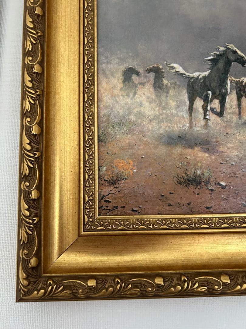 アルボー 荒野の群馬 4号 立体複製名画 美術品 レプリカ
