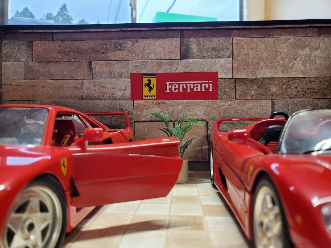 フェラーリF40 F50 1/18ジオラマセット　ポスター　LED　ブラーゴ