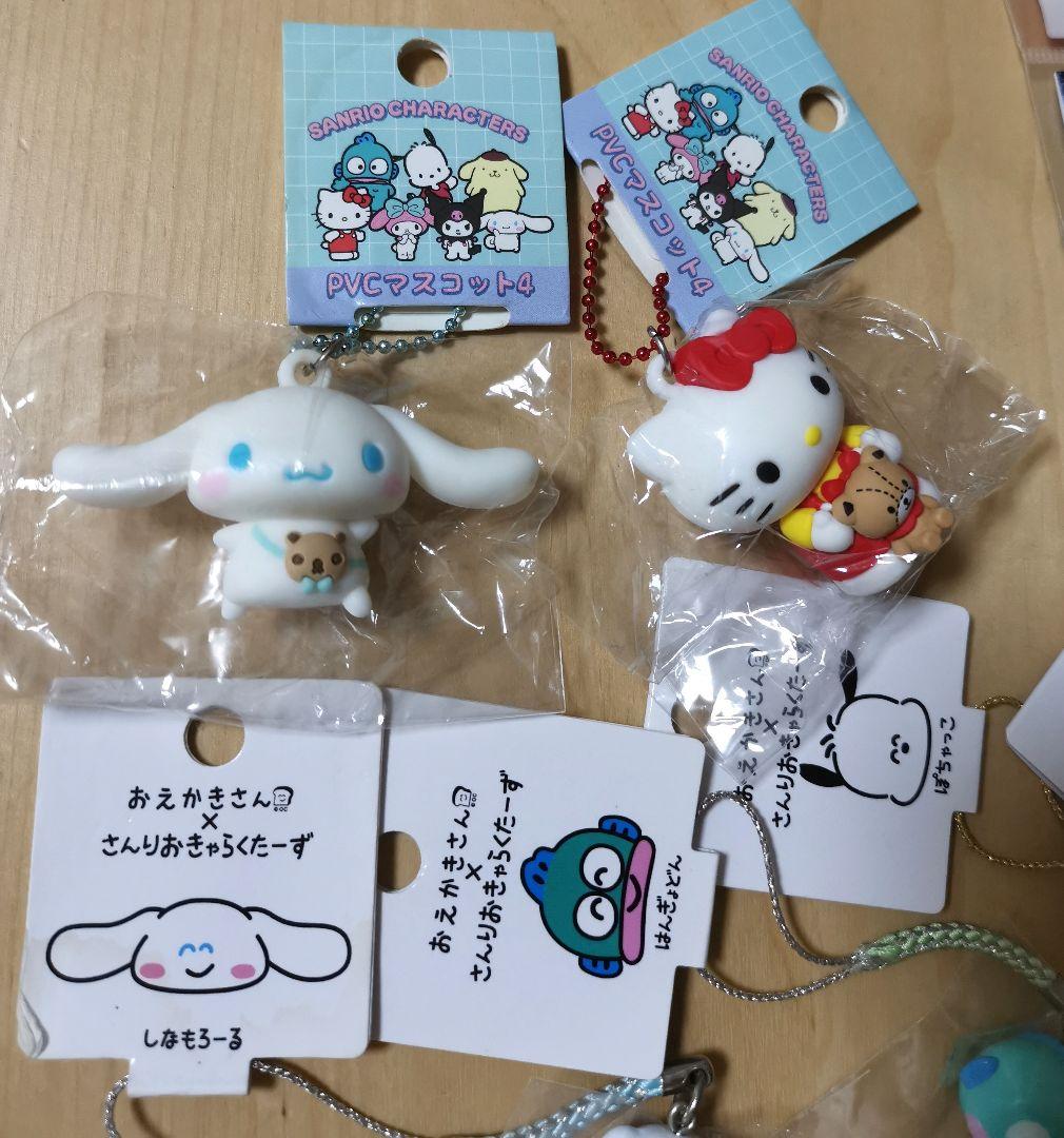 サンリオキャラクター ストラップ 根付け キティ シナモロール 7個