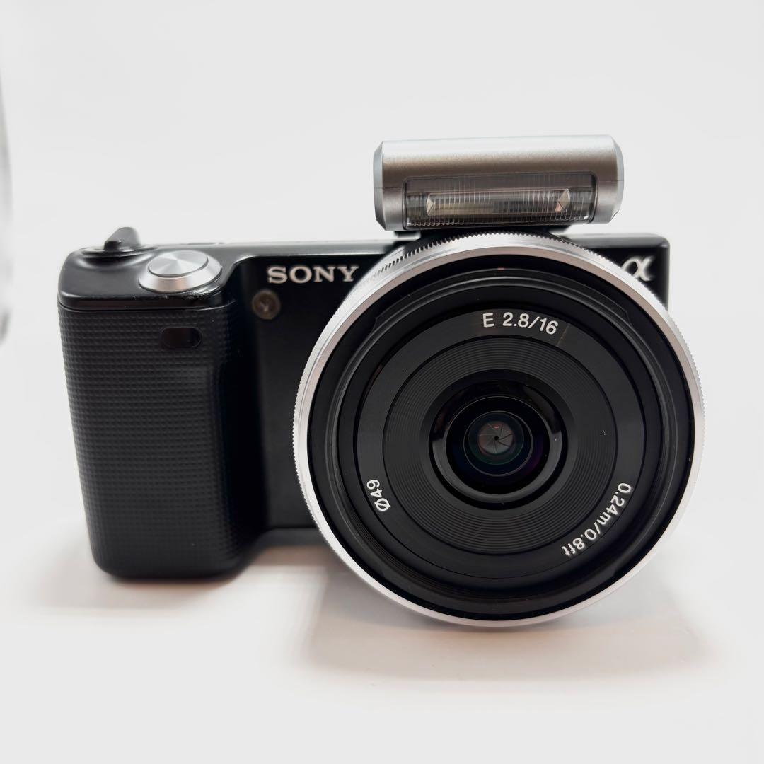 【美品】SONY α NEX-5 ブラック レンズキット ミラーレス一眼