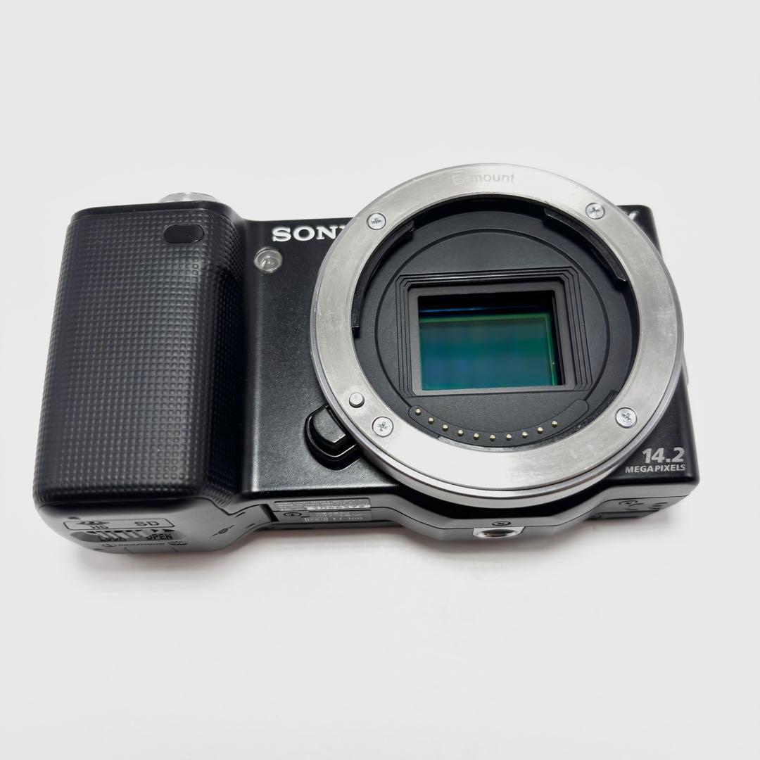【美品】SONY α NEX-5 ブラック レンズキット ミラーレス一眼