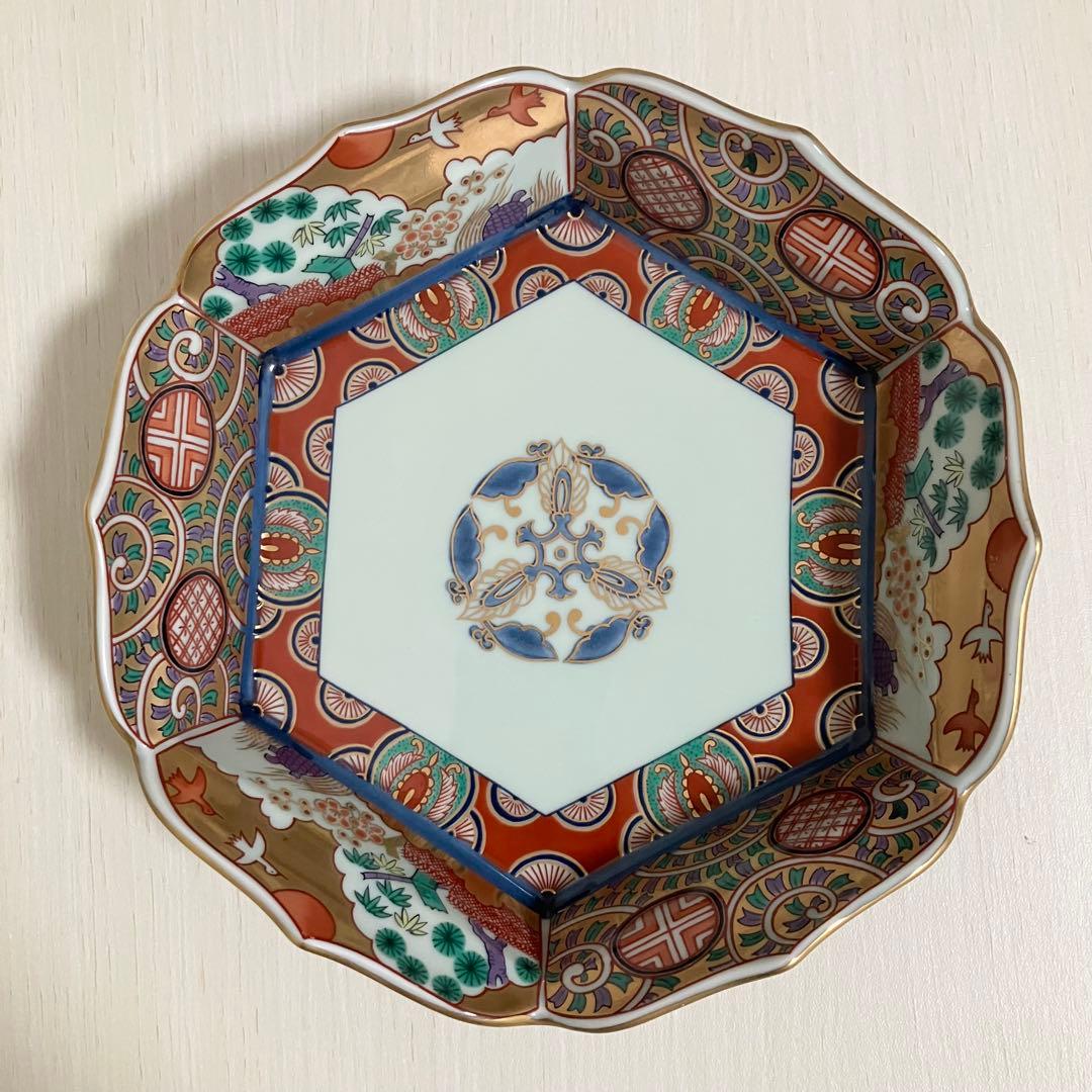 美品 林九郎窯 波佐見焼 六角盛皿 2個セット