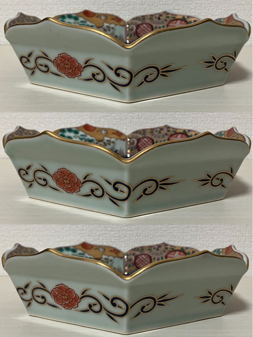 美品 林九郎窯 波佐見焼 六角盛皿 2個セット