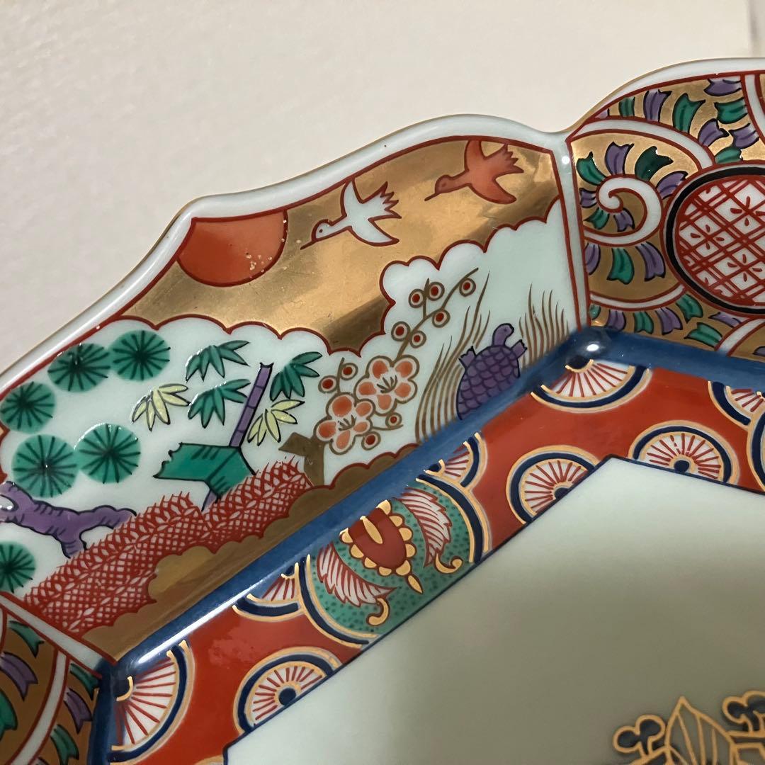 美品 林九郎窯 波佐見焼 六角盛皿 2個セット