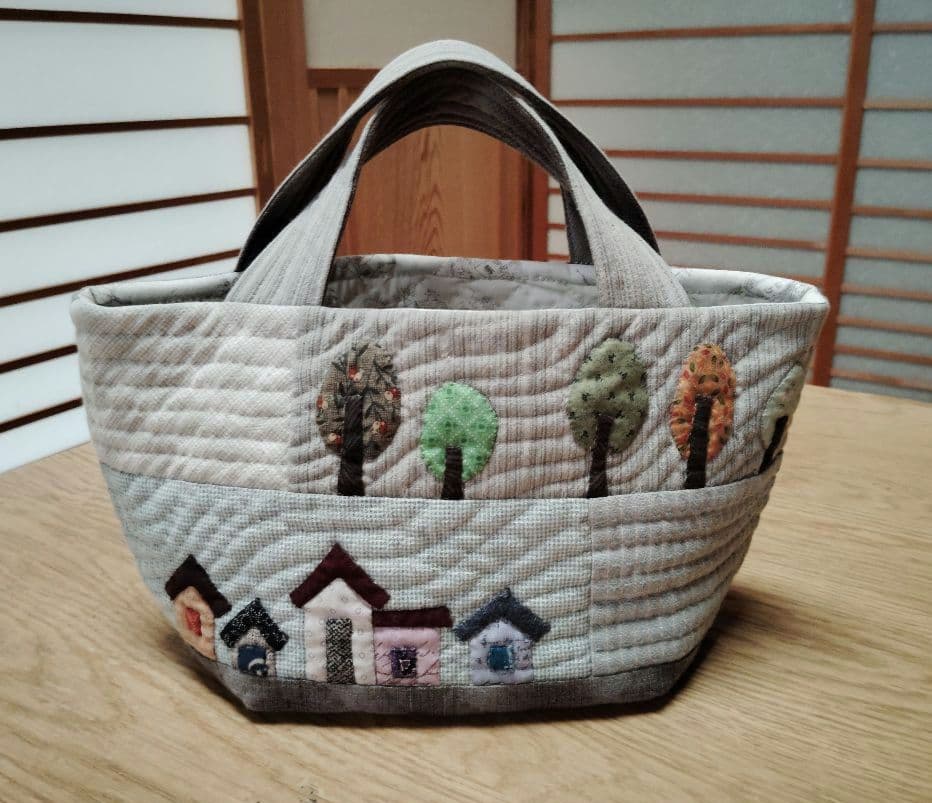 ハウスのトートバッグ パッチワーク