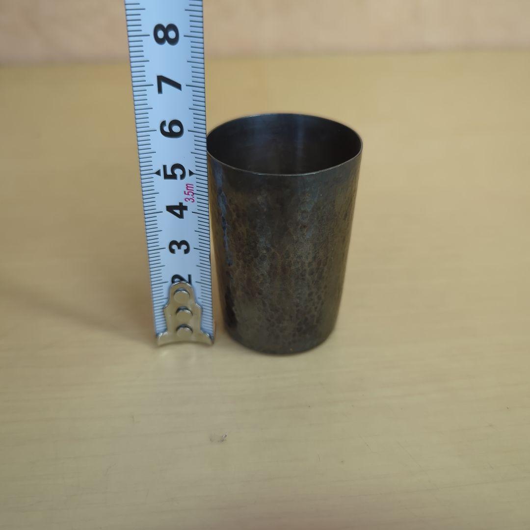純銀 猪口 杯 刻印 大阪朝日新聞社 尚美堂 槌目 42g