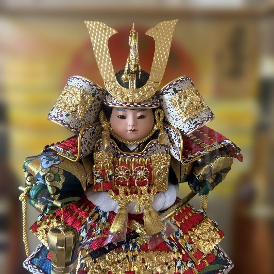 五月人形 武士の鎧　ケース&オルゴールつき