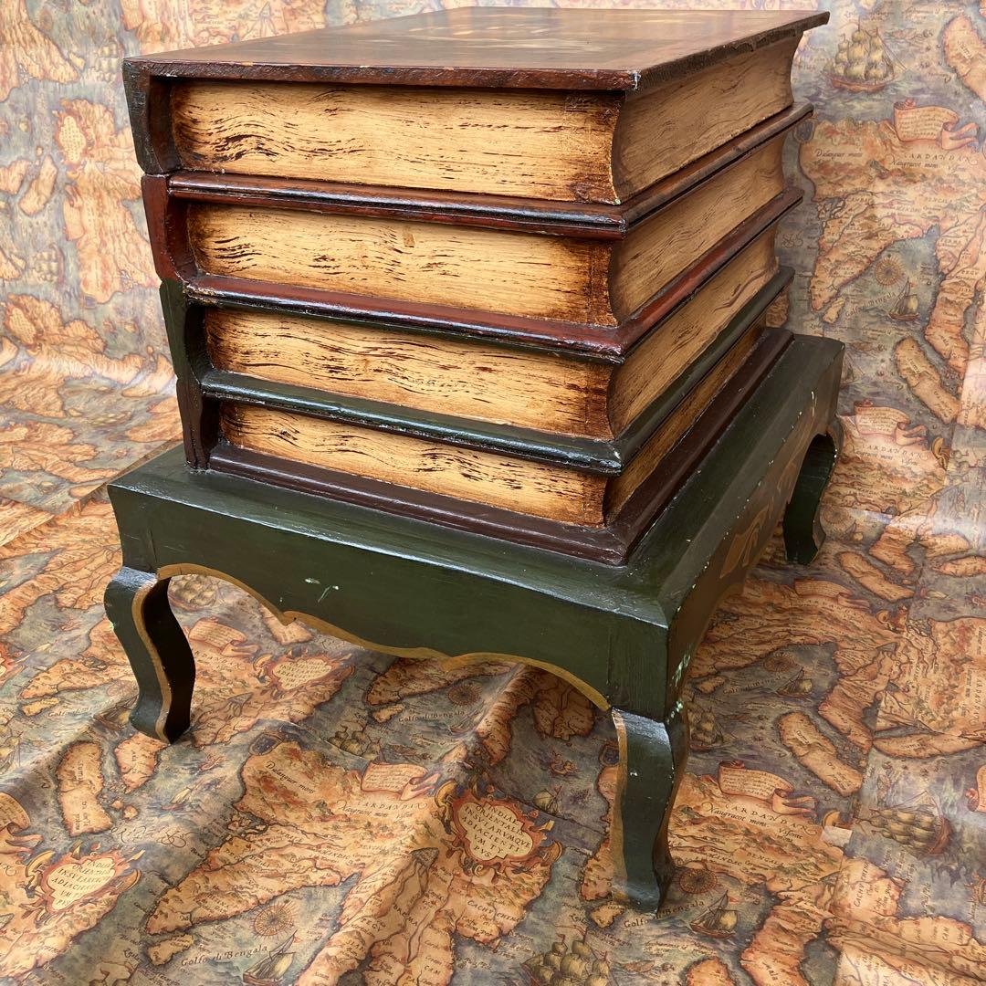 アンティーク ブック型収納箱・木製収納箱