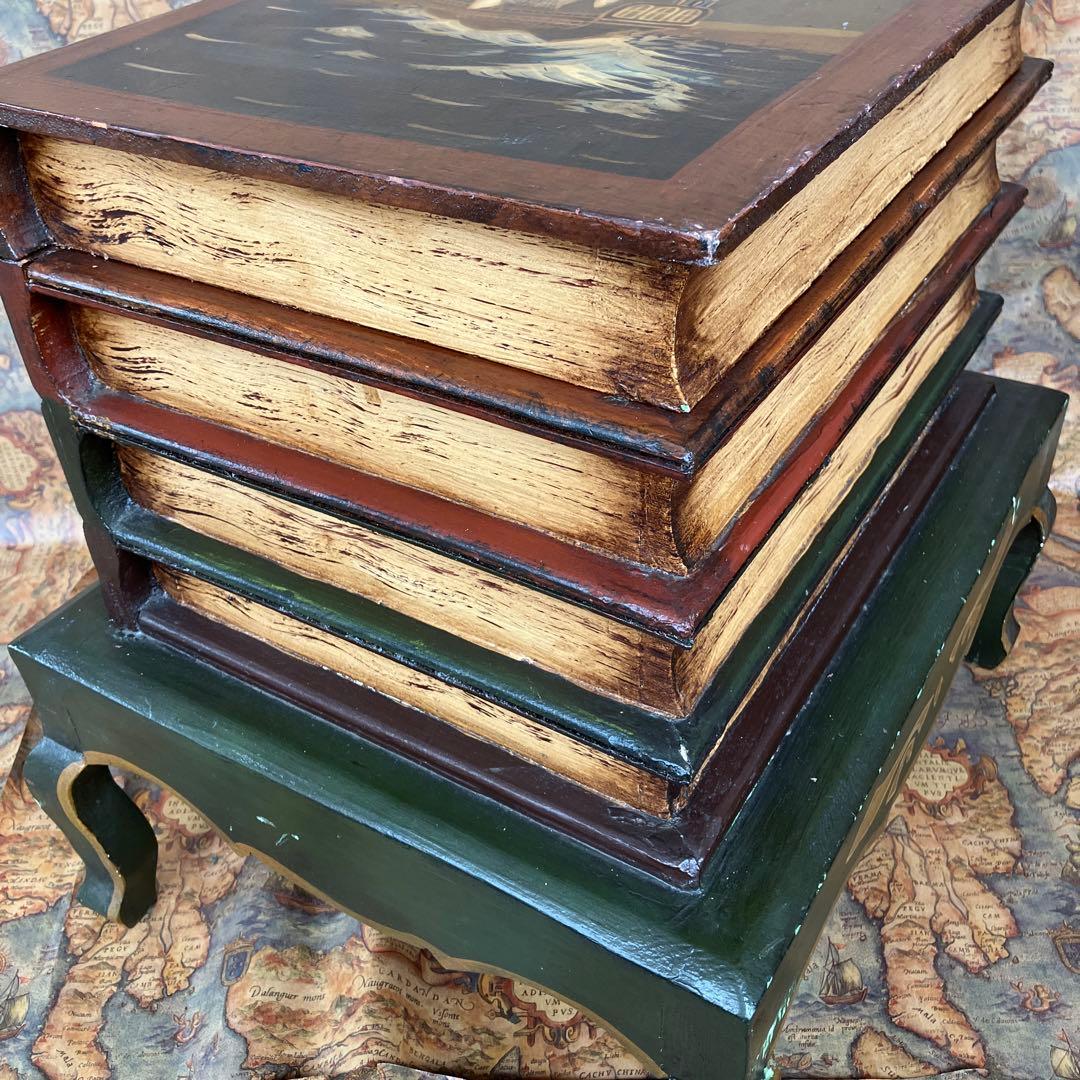 アンティーク ブック型収納箱・木製収納箱