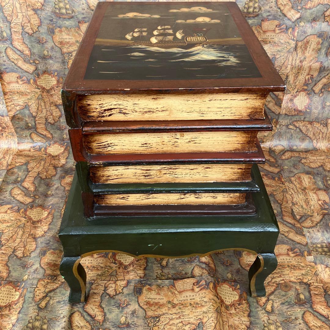 アンティーク ブック型収納箱・木製収納箱