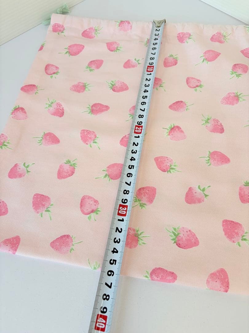 ゆー様　確認用　いちご　ピンク　レッスンバック　上履き入れ　着替え袋　オーダー