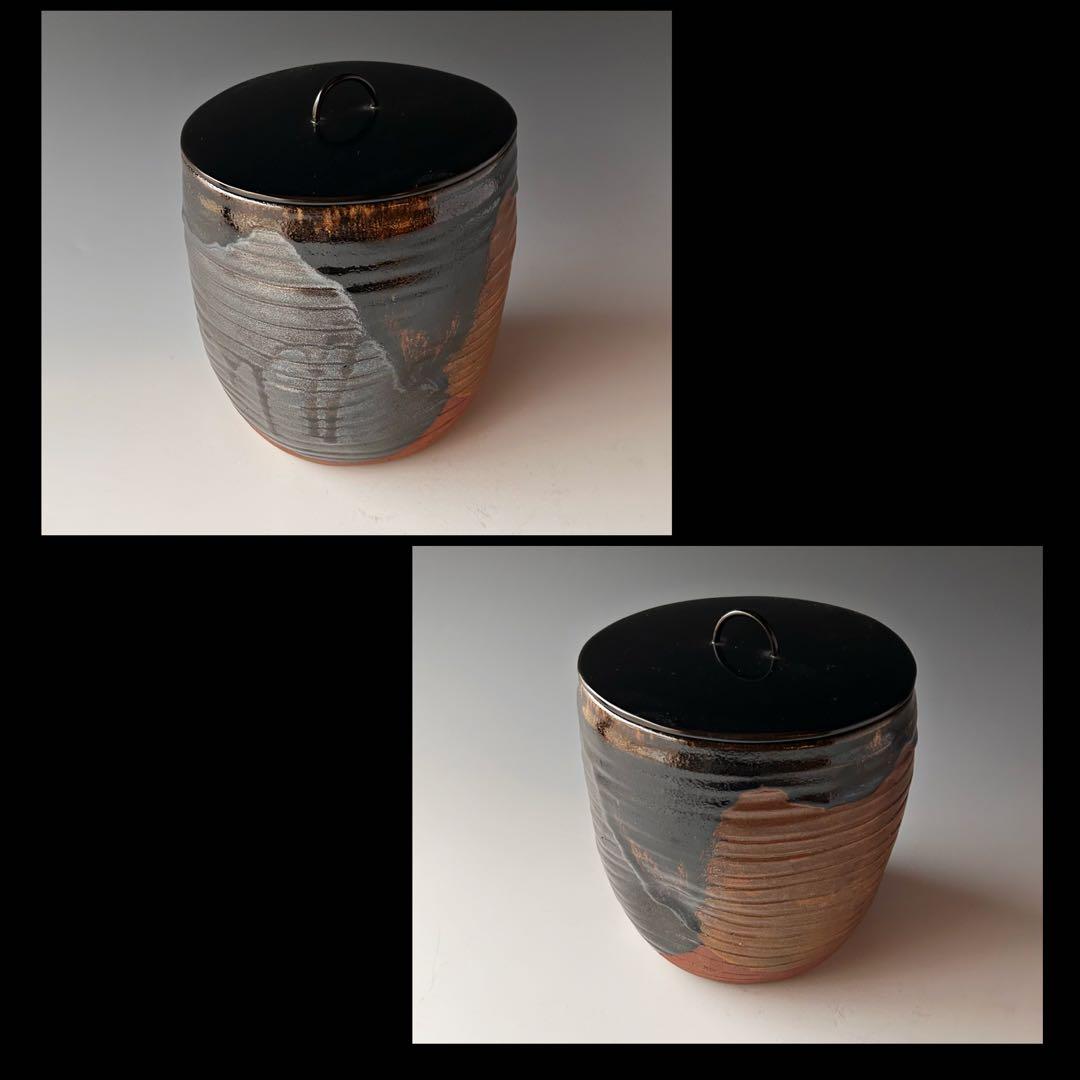 茶道具　高取写　一重口　水指　須田祥豊　共箱　京焼　陶芸　棚　茶会　稽古　裏千家