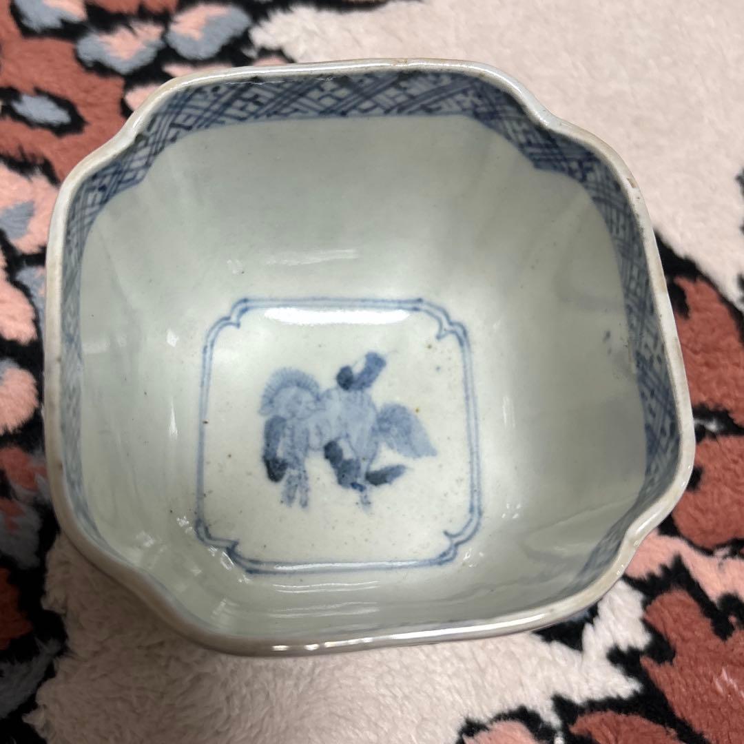 古伊万里、宝船、唐獅子、そば猪口、向こう付、錦手、骨董、5ケ