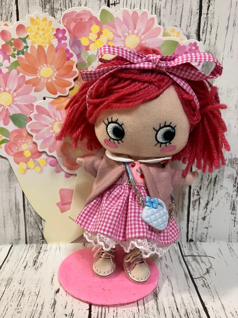 イルメールハッピードールサイズボレロセット　さくらんぼ×ギンガムチェックピンク