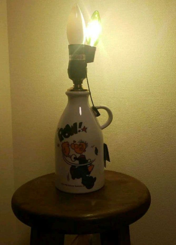 ヴィンテージ 希少 ポパイ POPEYE スタンドライト 当時物　陶器　電気
