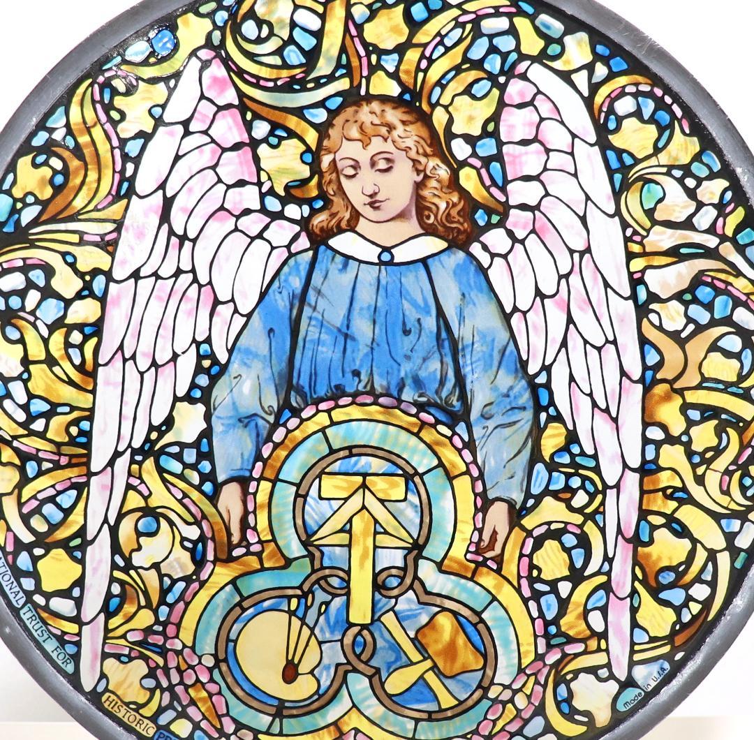 ルイス・ティファニー 大型 ヴィンテージ ステンドグラス 芸術の天使 エンジェル