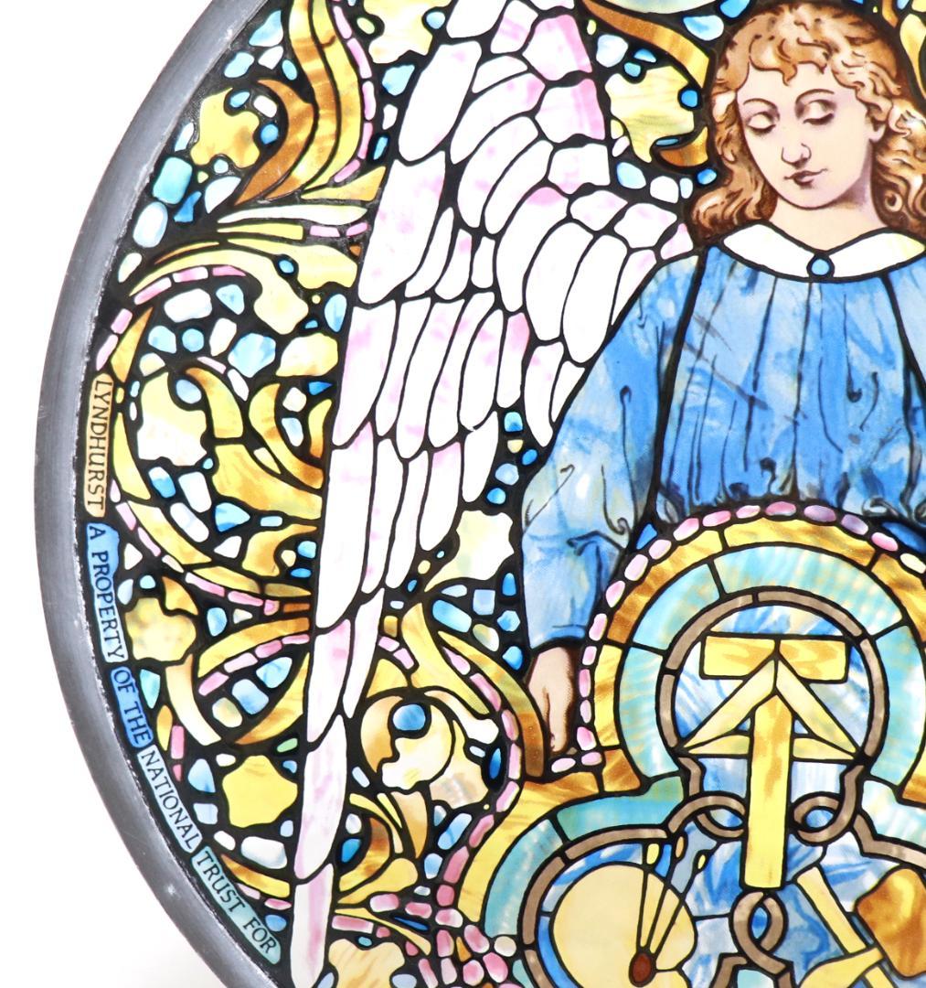 ルイス・ティファニー 大型 ヴィンテージ ステンドグラス 芸術の天使 エンジェル