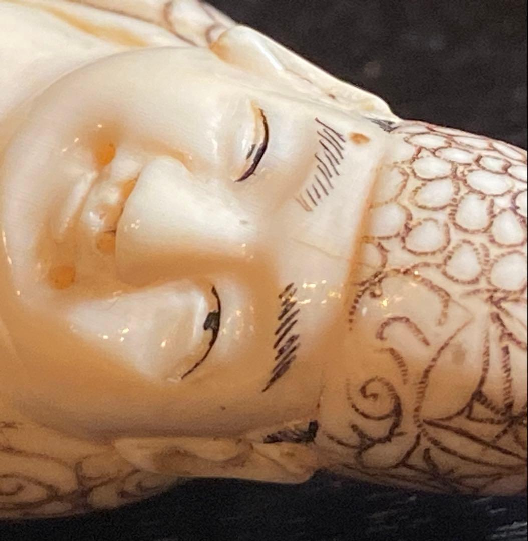 ヴィンテージ　金本造・根付・七福神・布袋　吉祥精密細工・天然素材　ハンドメイド