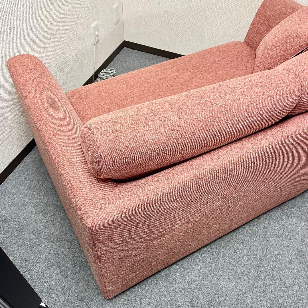 ニトリ 2人用布張りソファ レッド