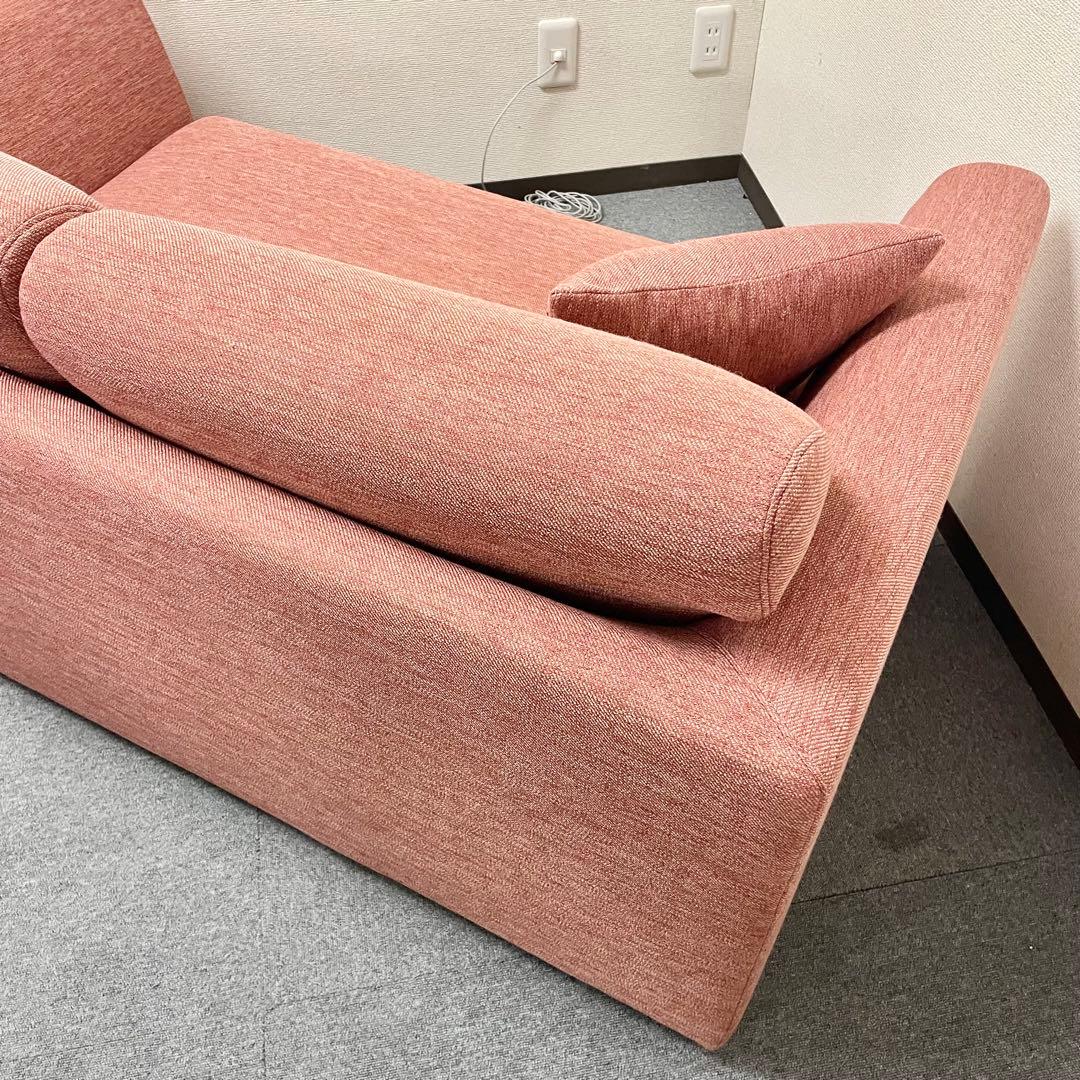 ニトリ 2人用布張りソファ レッド