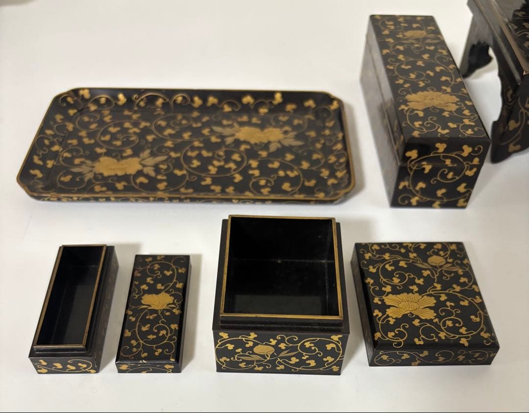 雛道具　揃い　おまとめ　古い雛道具　文机　ひな祭り　雛祭り