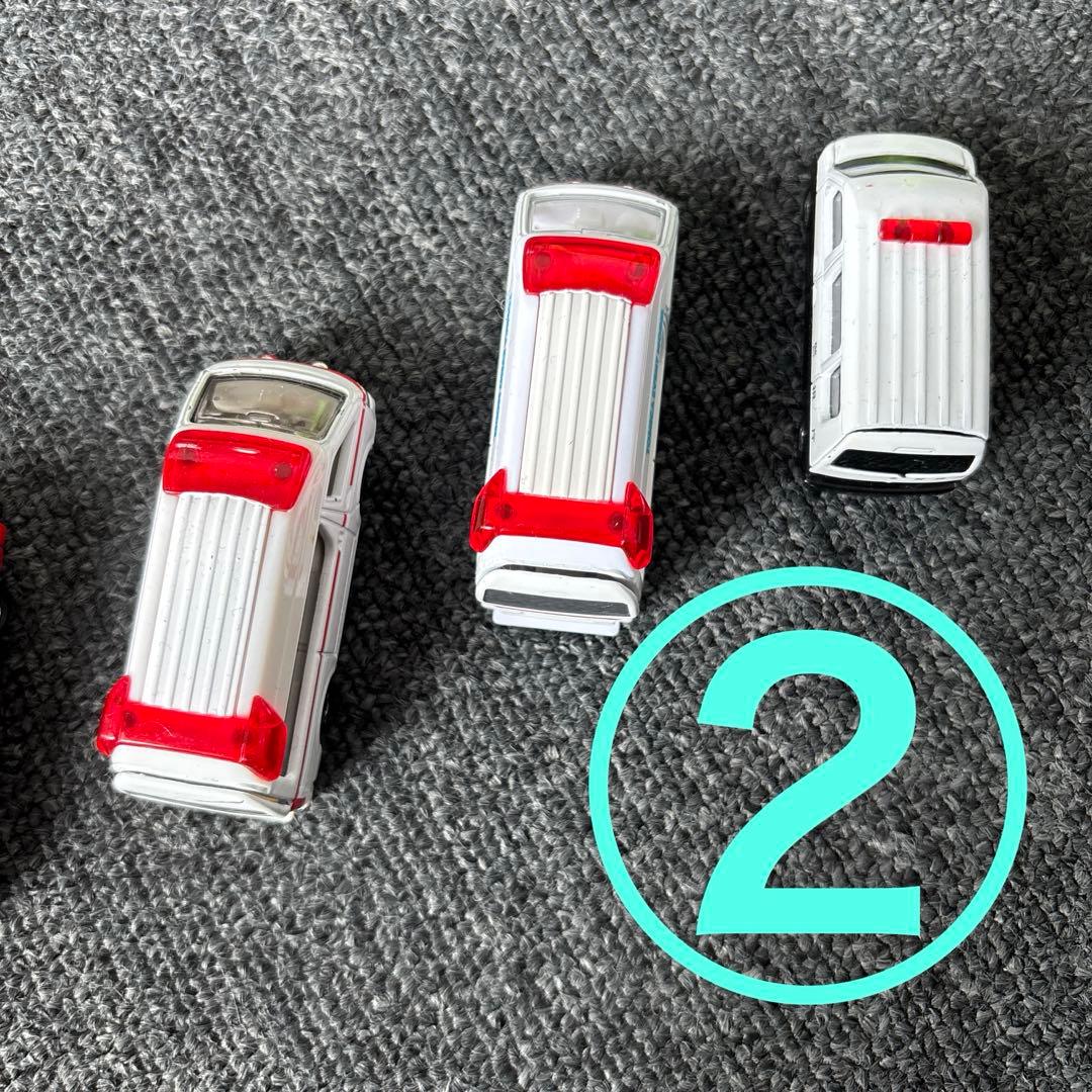 トミカ　ミニカーセット（消防車・警察・緊急車両など）25台セット① ②があります