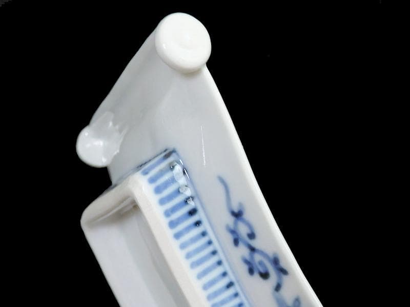 大聖寺伊万里　生け花の図　巻物型変形皿　E329AS-CQp