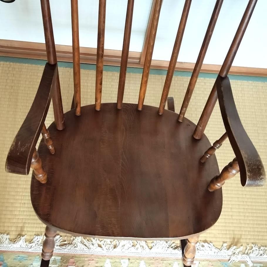 柏木工 ロッキングチェア 昭和レトロ ビンテージ 木製 無垢材 椅子 飛騨高山