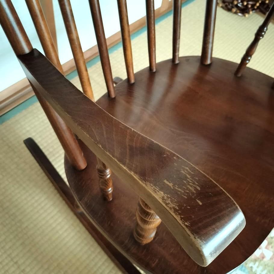 柏木工 ロッキングチェア 昭和レトロ ビンテージ 木製 無垢材 椅子 飛騨高山