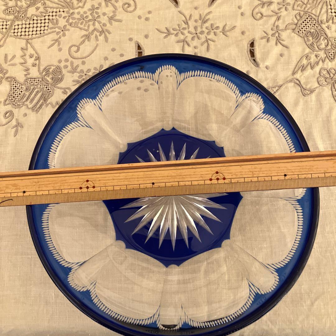 切子　大皿　小皿