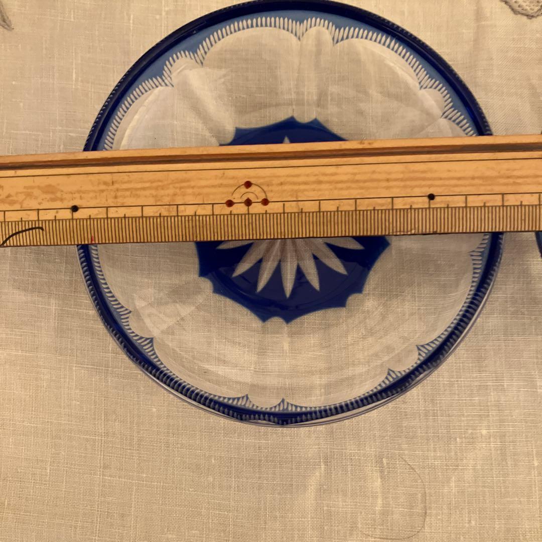 切子　大皿　小皿