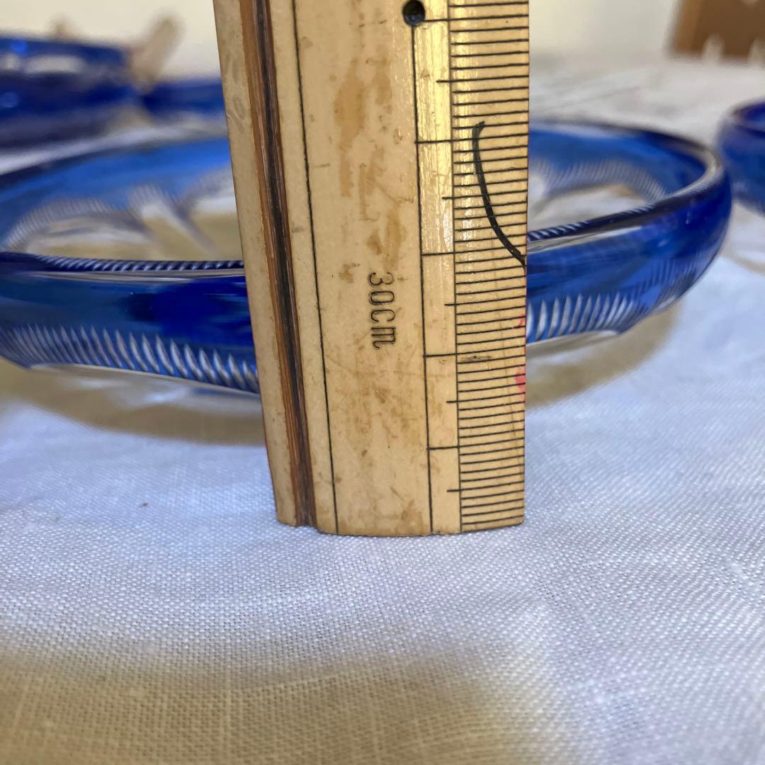 切子　大皿　小皿