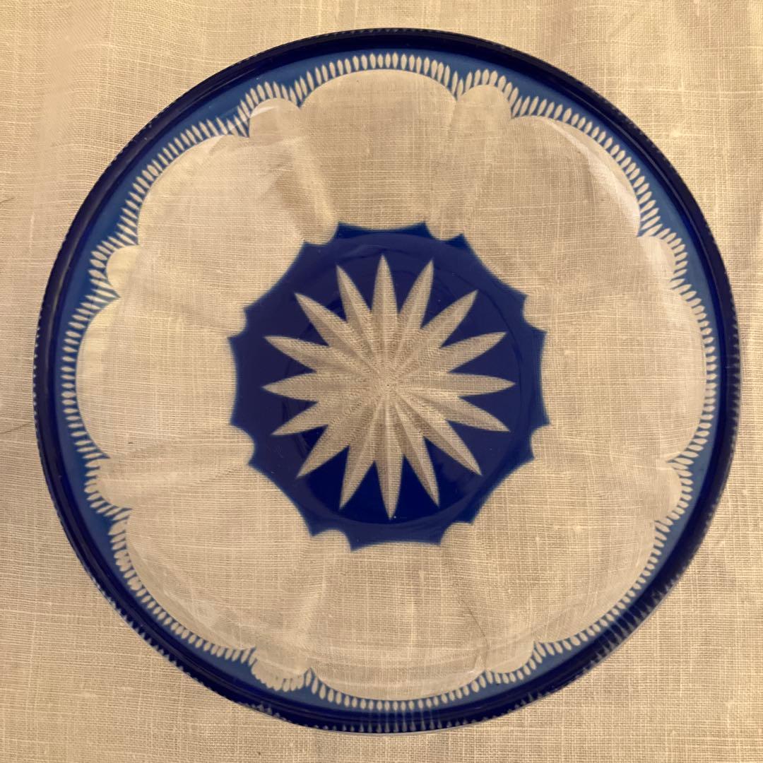 切子　大皿　小皿