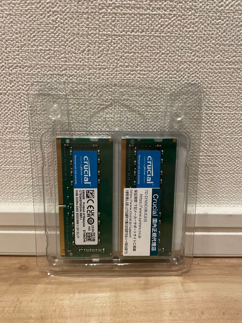 メモリー Crucial DDR4-2400 SODIMM 16GB