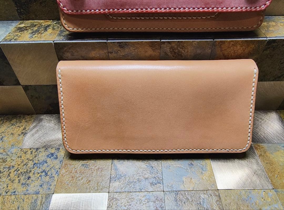 栃木レザー　ロングトラッカーウォレット　42タロン　ビンテージ