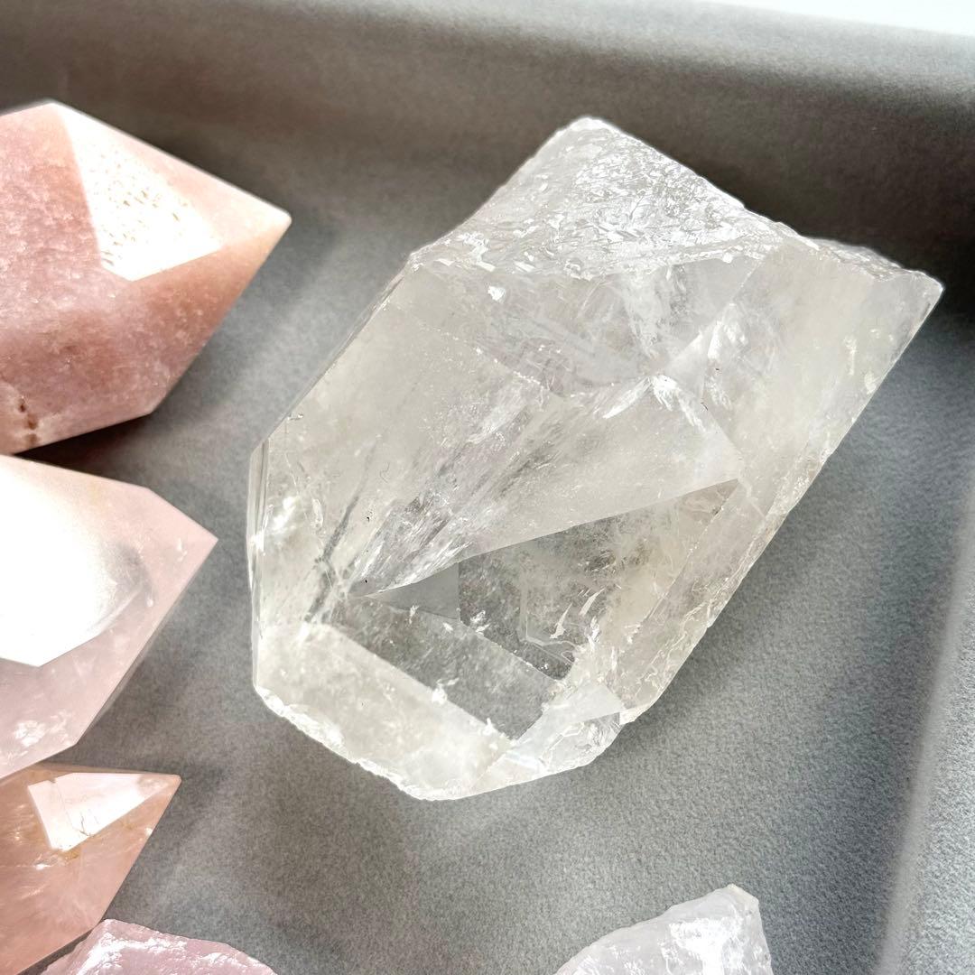 トマスゴンサガ産　大ぶりポイント　水晶原石　ブラジル　天然石