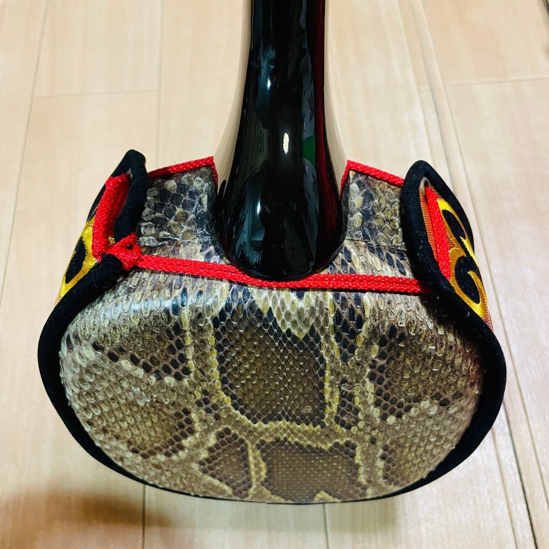 沖縄三線 本蛇皮　三線　蛇　ハードケース付