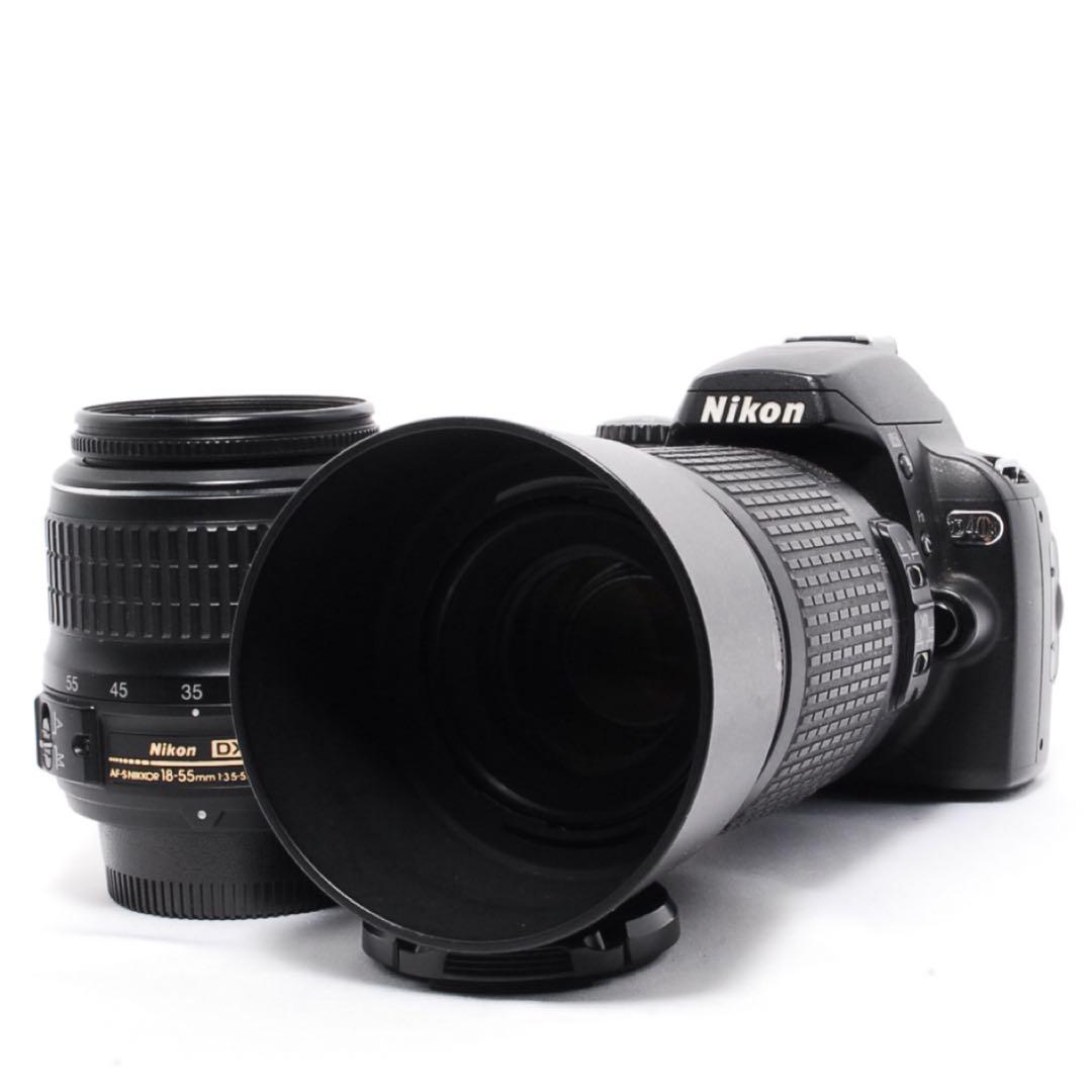 すぐ使える◆Nikon D40x◆一眼レフカメラ◆標準＆望遠Wレンズ◆スマホ転送