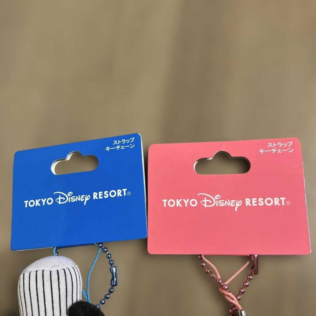 【タグ付】東京ディズニーリゾート　シェフミッキー　ミニー　ストラップキーチェーン