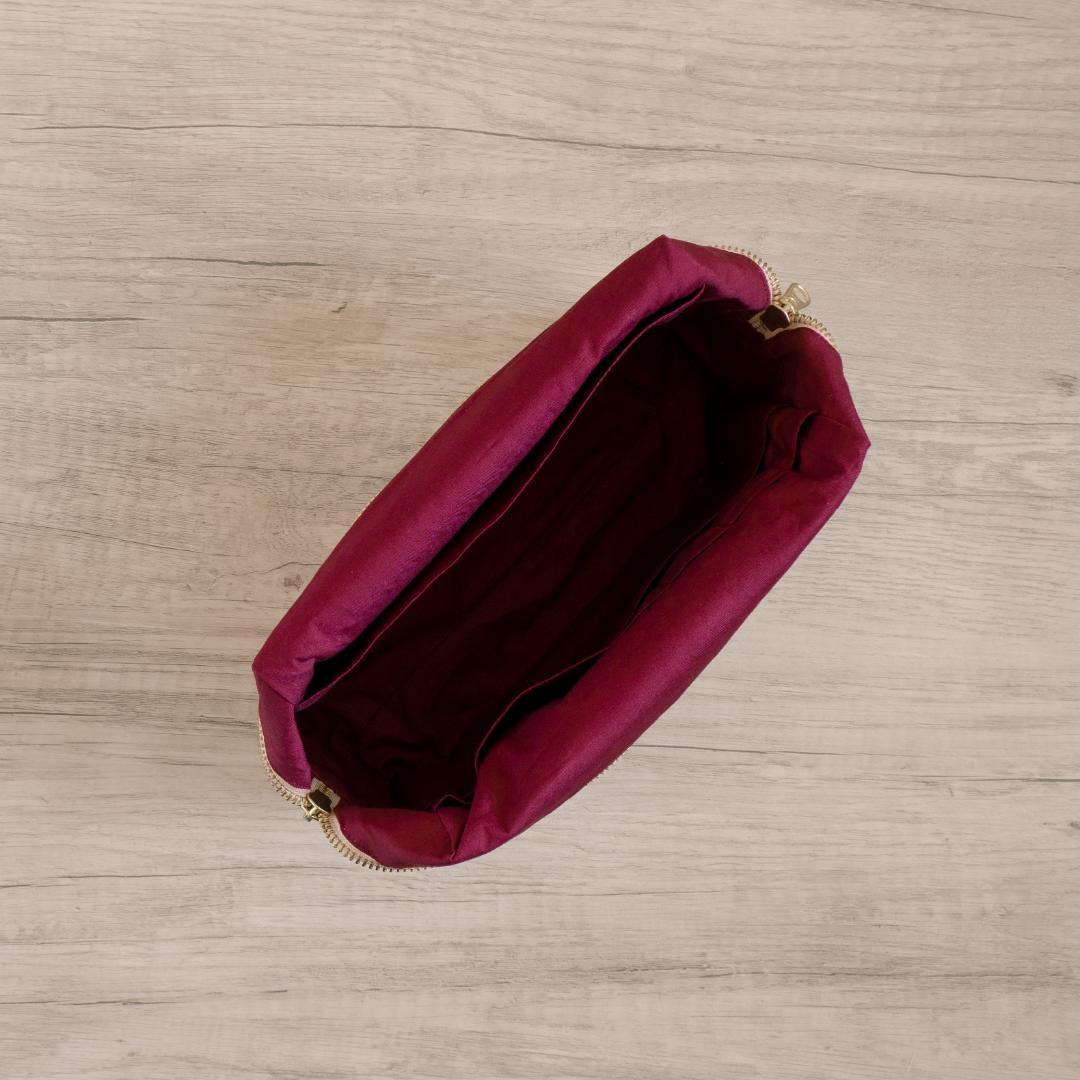 【手帳ポーチ／サイズ3】レタリング・ピンク（たくさん入るタイプ）