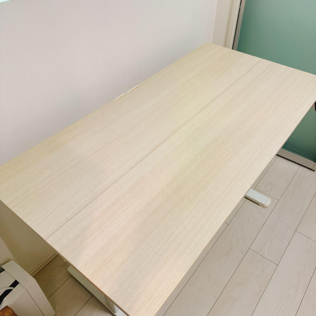 【送料無料】昇降式デスク ロータイプ　幅120cm パソコンデスク　収納フック付