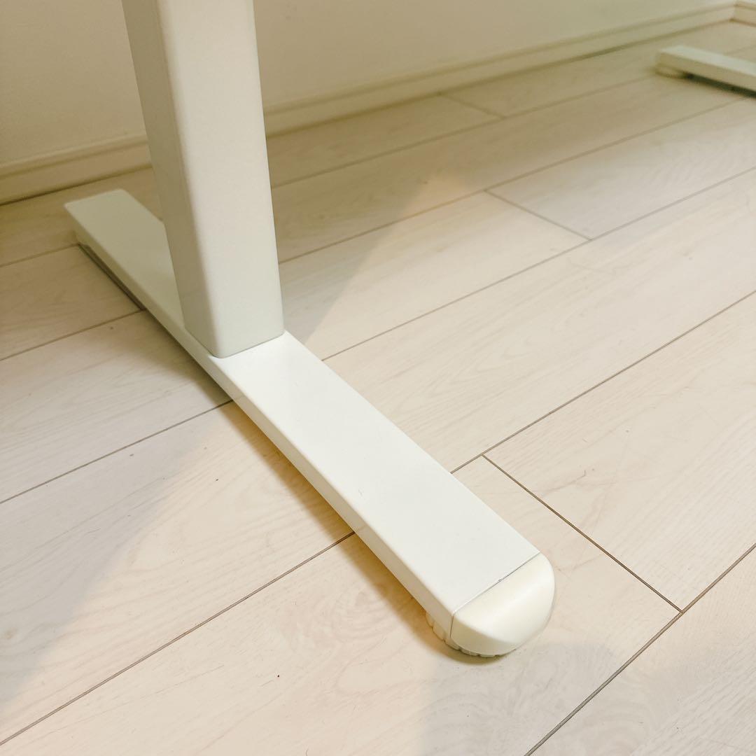 【送料無料】昇降式デスク ロータイプ　幅120cm パソコンデスク　収納フック付